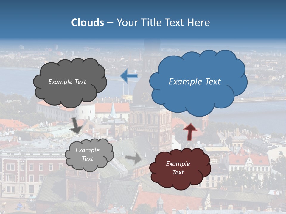 A View Of A City With A Bridge In The Background PowerPoint Template
