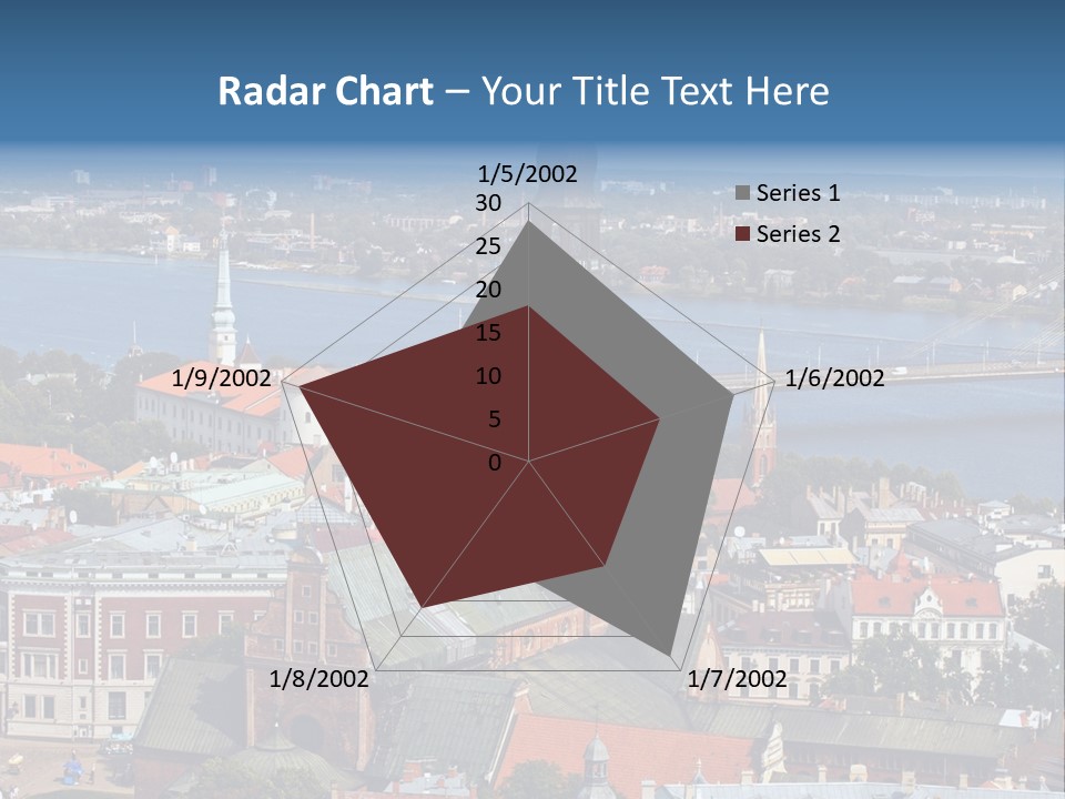 A View Of A City With A Bridge In The Background PowerPoint Template