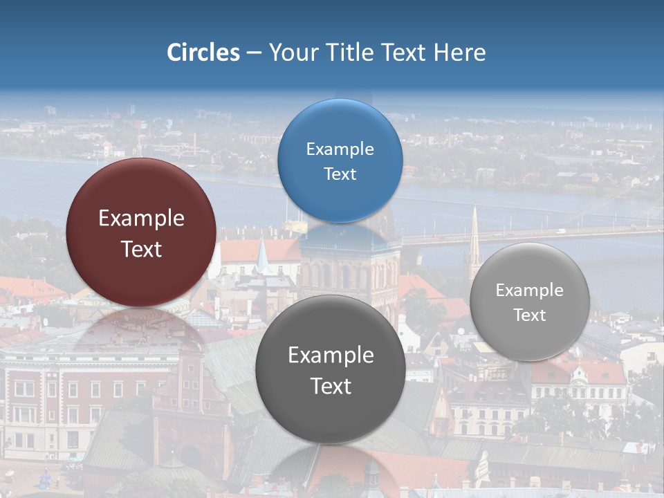 A View Of A City With A Bridge In The Background PowerPoint Template