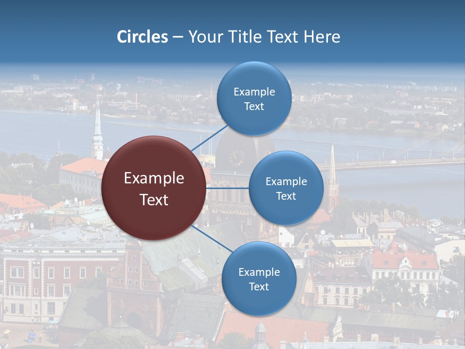 A View Of A City With A Bridge In The Background PowerPoint Template