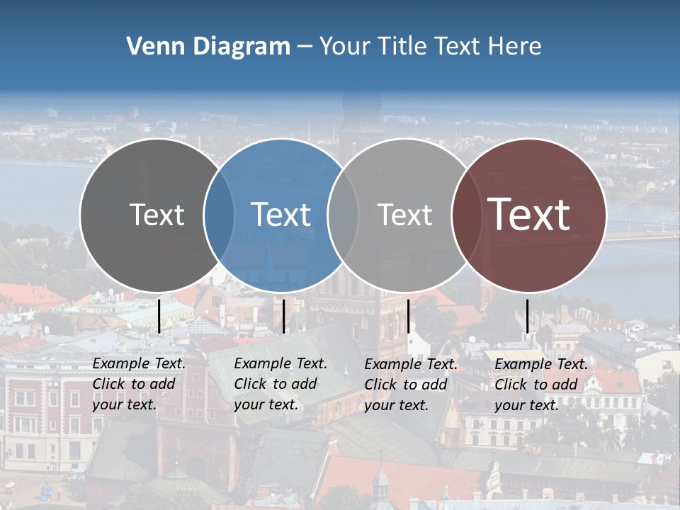 A View Of A City With A Bridge In The Background PowerPoint Template