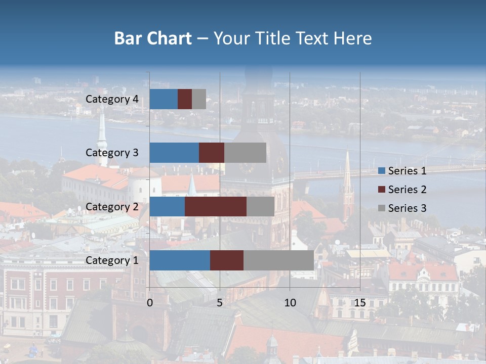 A View Of A City With A Bridge In The Background PowerPoint Template