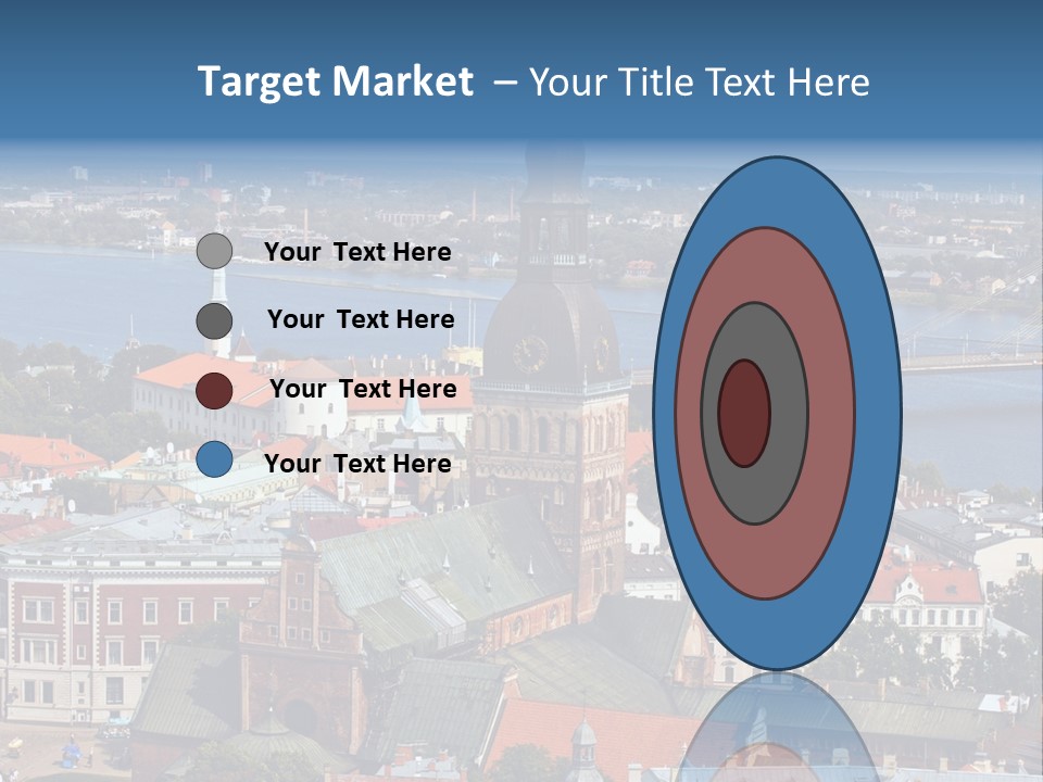 A View Of A City With A Bridge In The Background PowerPoint Template