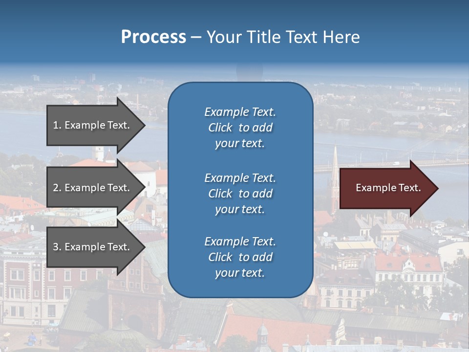A View Of A City With A Bridge In The Background PowerPoint Template