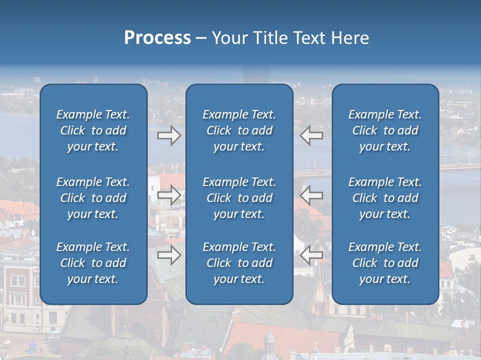 A View Of A City With A Bridge In The Background PowerPoint Template