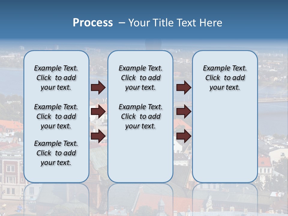 A View Of A City With A Bridge In The Background PowerPoint Template