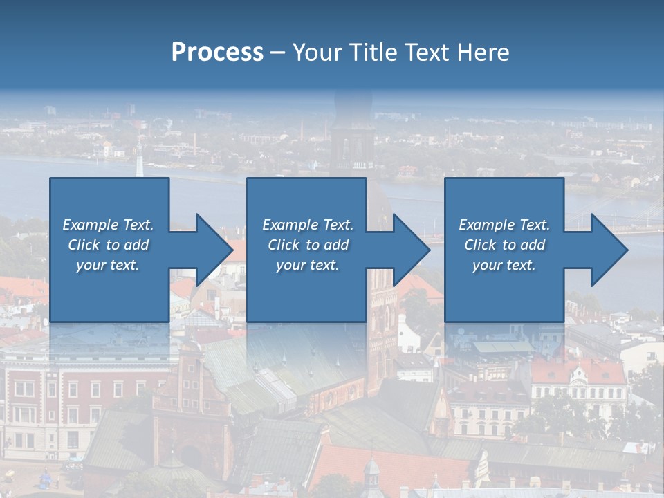 A View Of A City With A Bridge In The Background PowerPoint Template