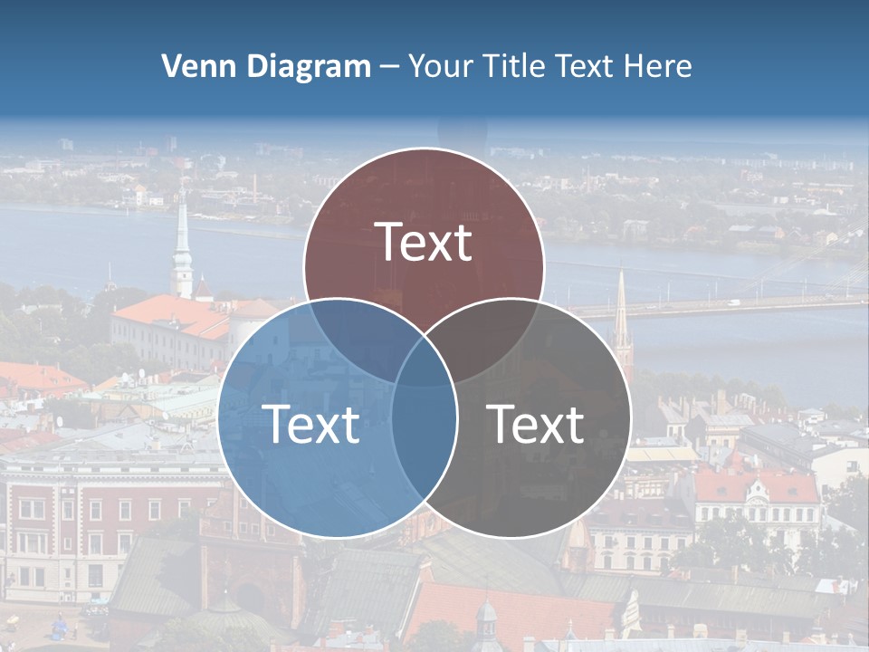 A View Of A City With A Bridge In The Background PowerPoint Template