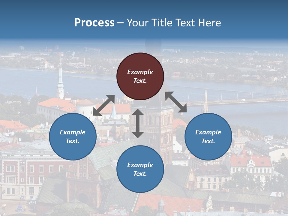 A View Of A City With A Bridge In The Background PowerPoint Template