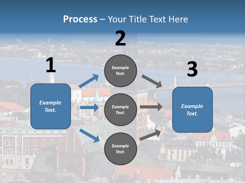 A View Of A City With A Bridge In The Background PowerPoint Template