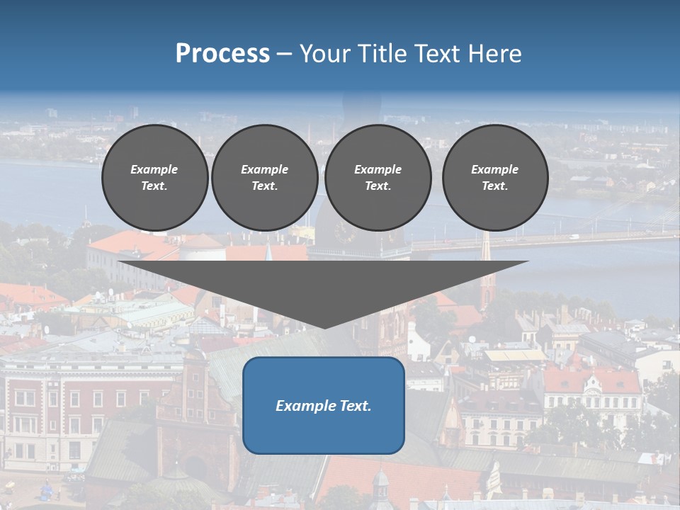 A View Of A City With A Bridge In The Background PowerPoint Template