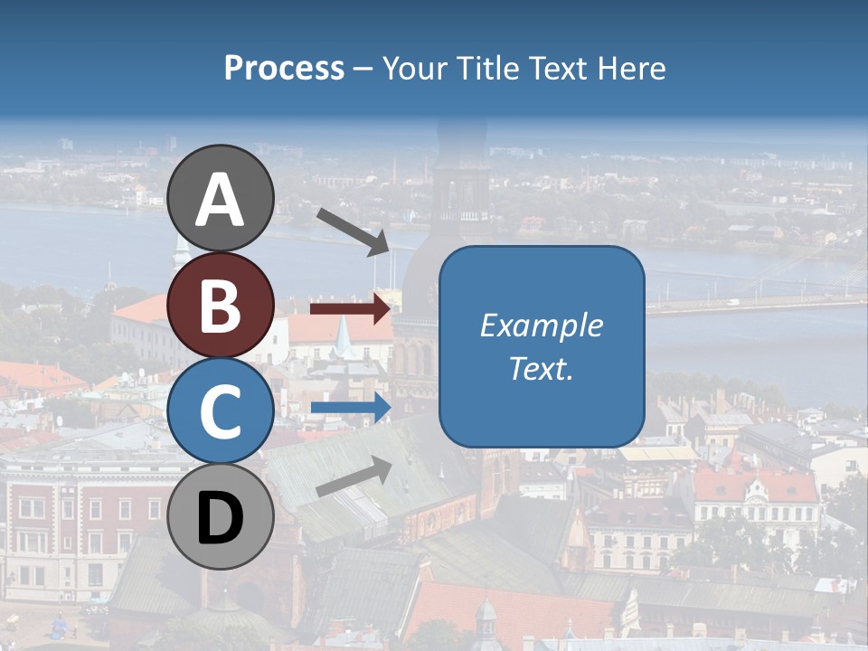 A View Of A City With A Bridge In The Background PowerPoint Template