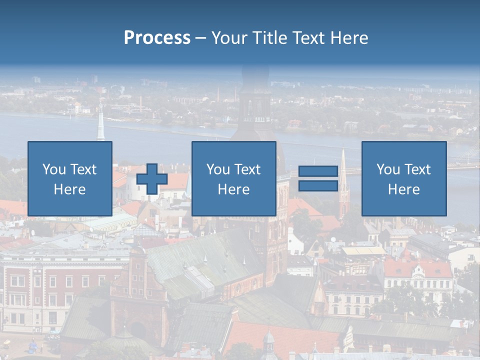 A View Of A City With A Bridge In The Background PowerPoint Template