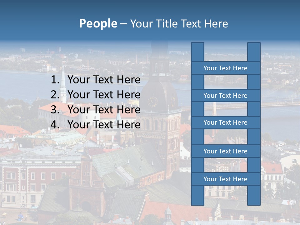 A View Of A City With A Bridge In The Background PowerPoint Template