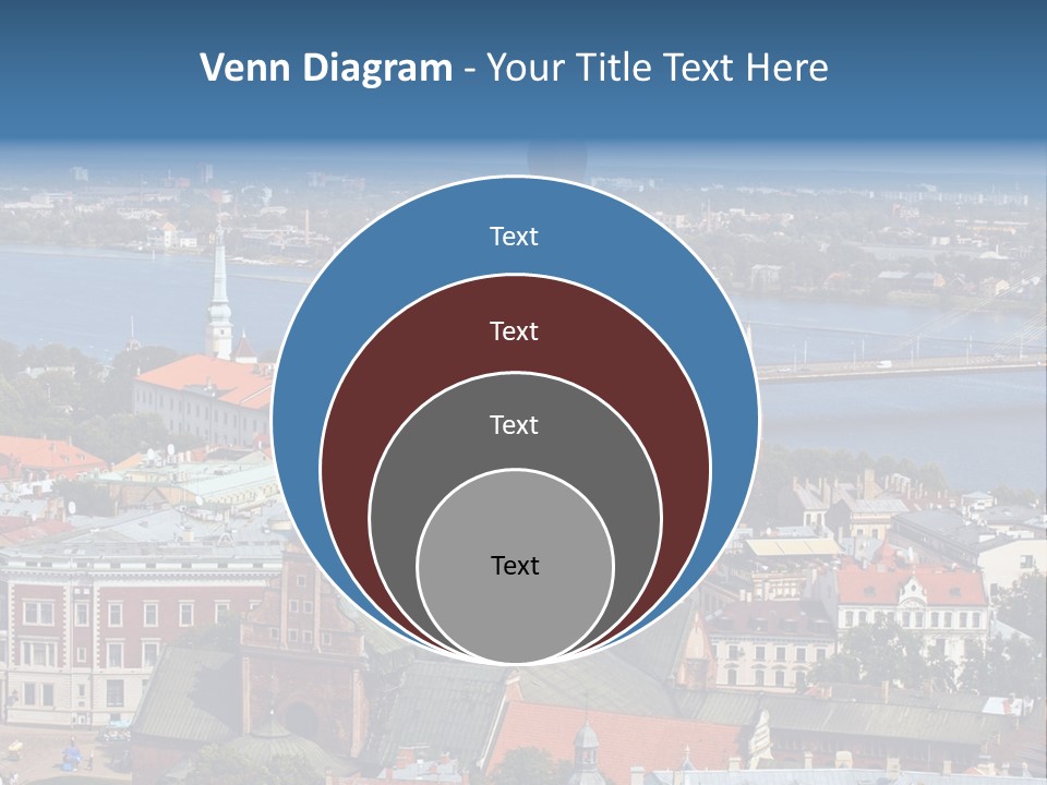 A View Of A City With A Bridge In The Background PowerPoint Template
