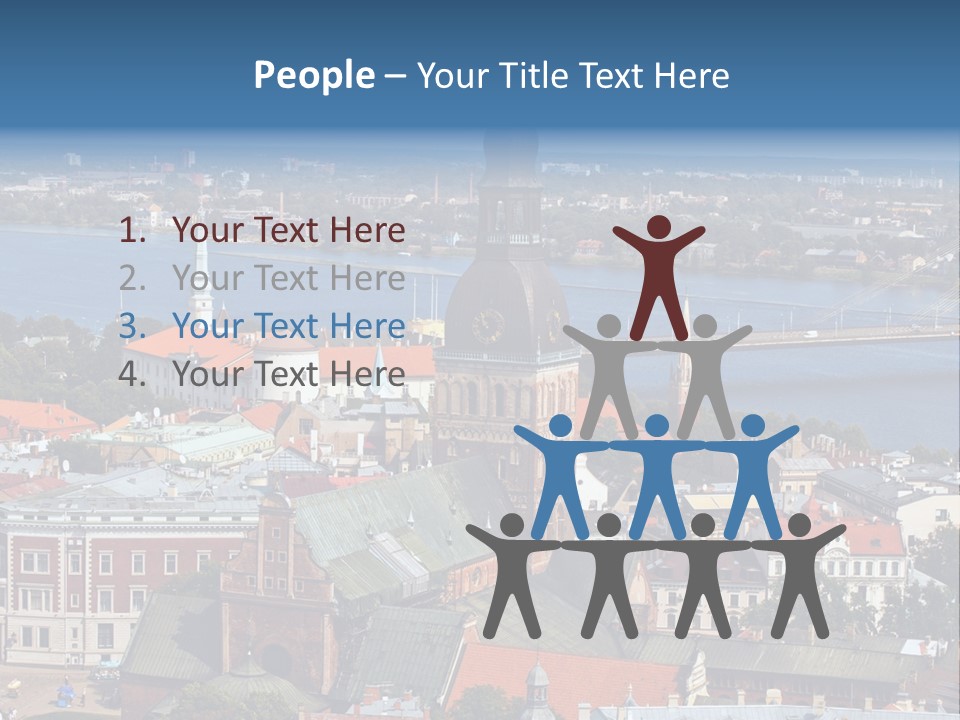 A View Of A City With A Bridge In The Background PowerPoint Template