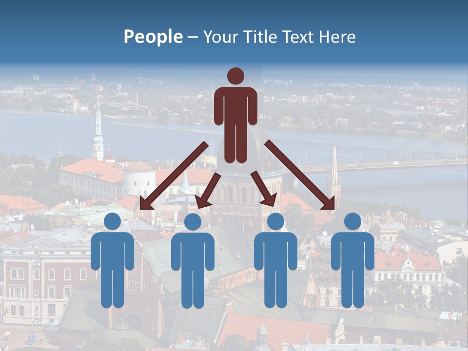 A View Of A City With A Bridge In The Background PowerPoint Template