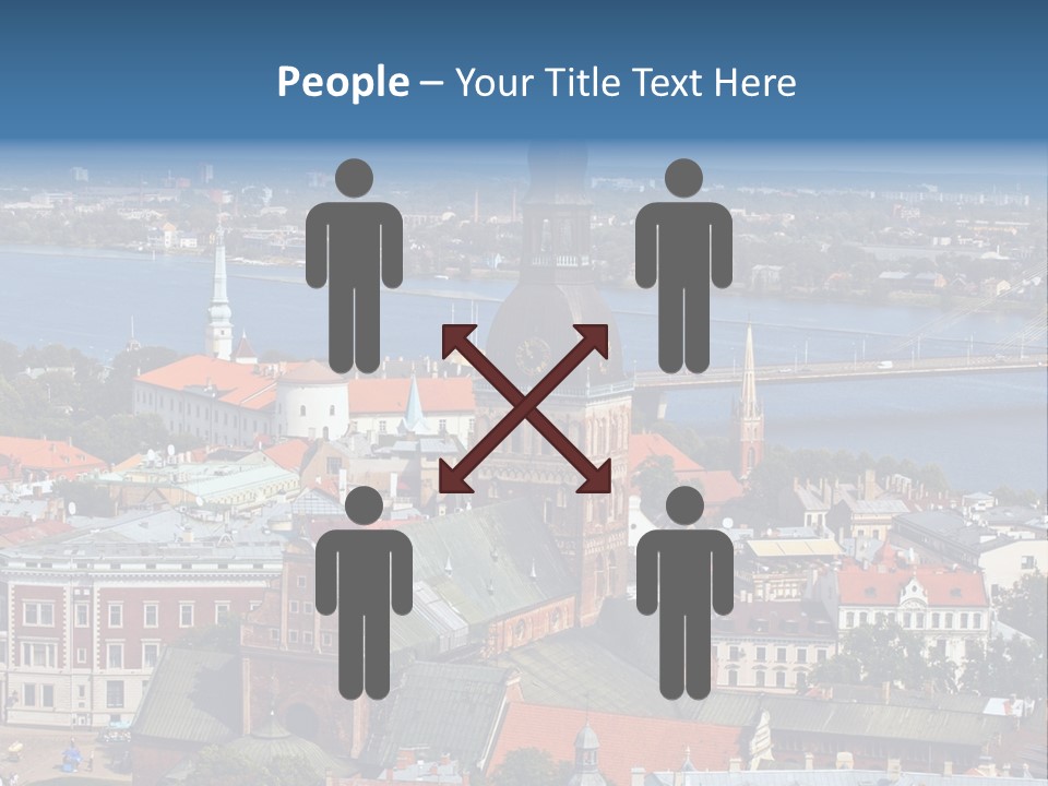 A View Of A City With A Bridge In The Background PowerPoint Template