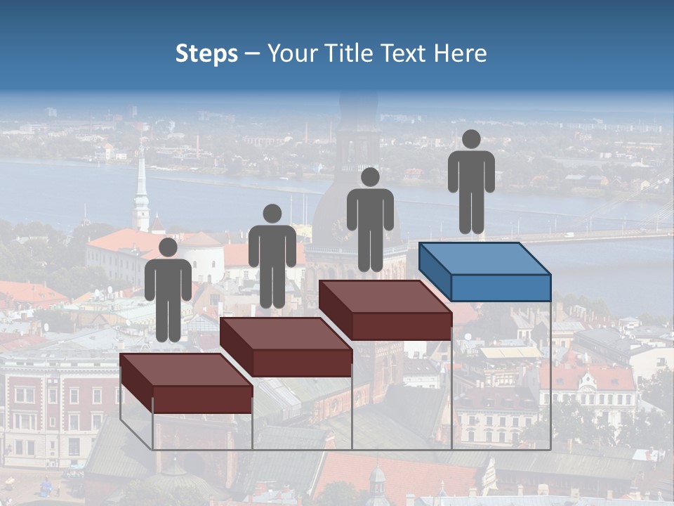 A View Of A City With A Bridge In The Background PowerPoint Template