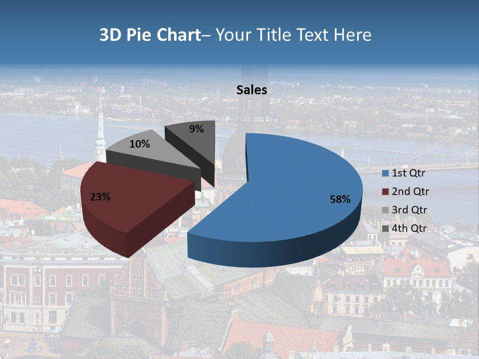 A View Of A City With A Bridge In The Background PowerPoint Template