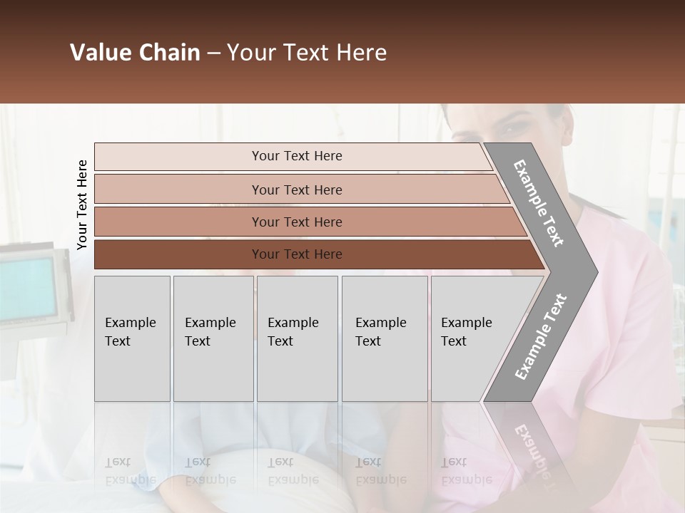 A Woman And A Little Girl Sitting On A Hospital Bed PowerPoint Template