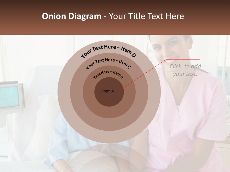 A Woman And A Little Girl Sitting On A Hospital Bed PowerPoint Template