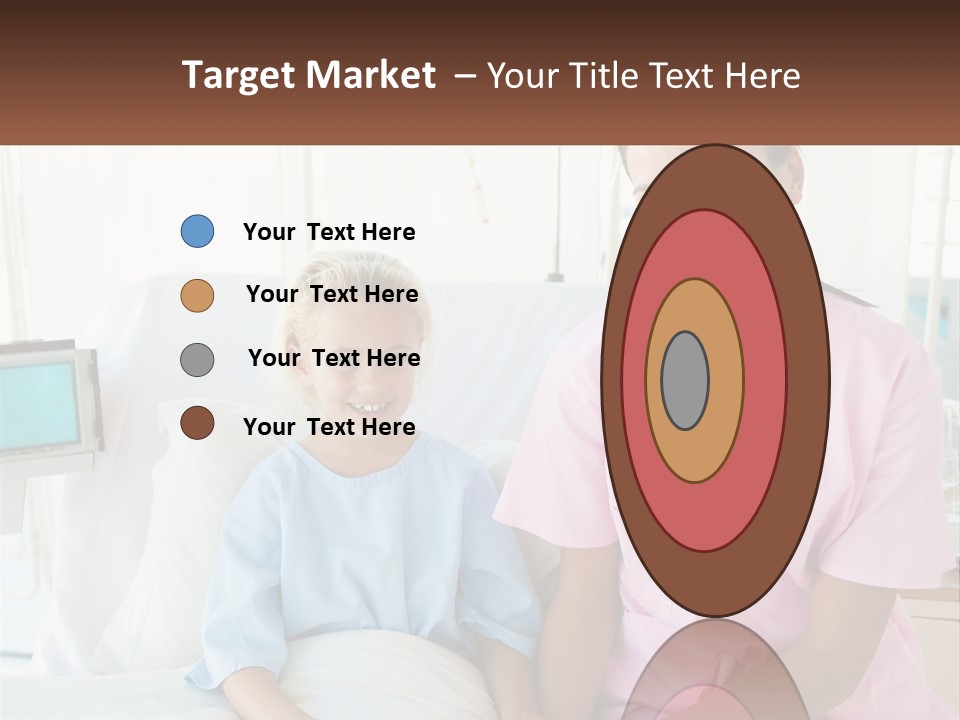 A Woman And A Little Girl Sitting On A Hospital Bed PowerPoint Template