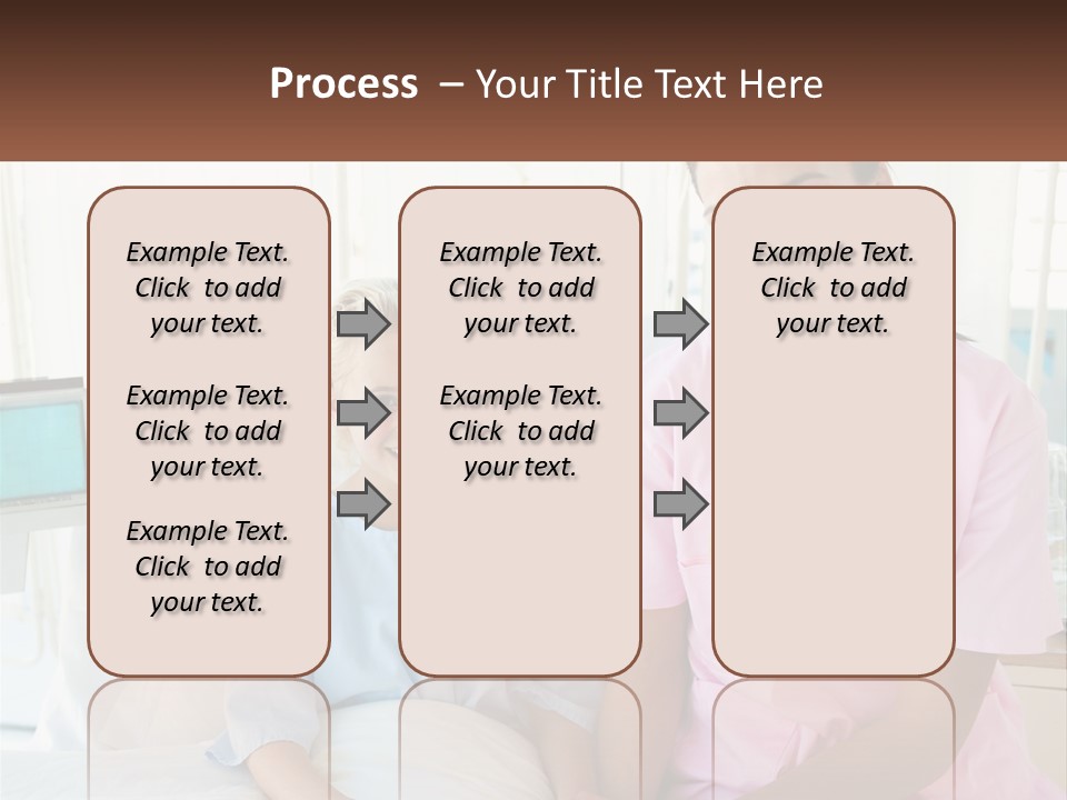 A Woman And A Little Girl Sitting On A Hospital Bed PowerPoint Template