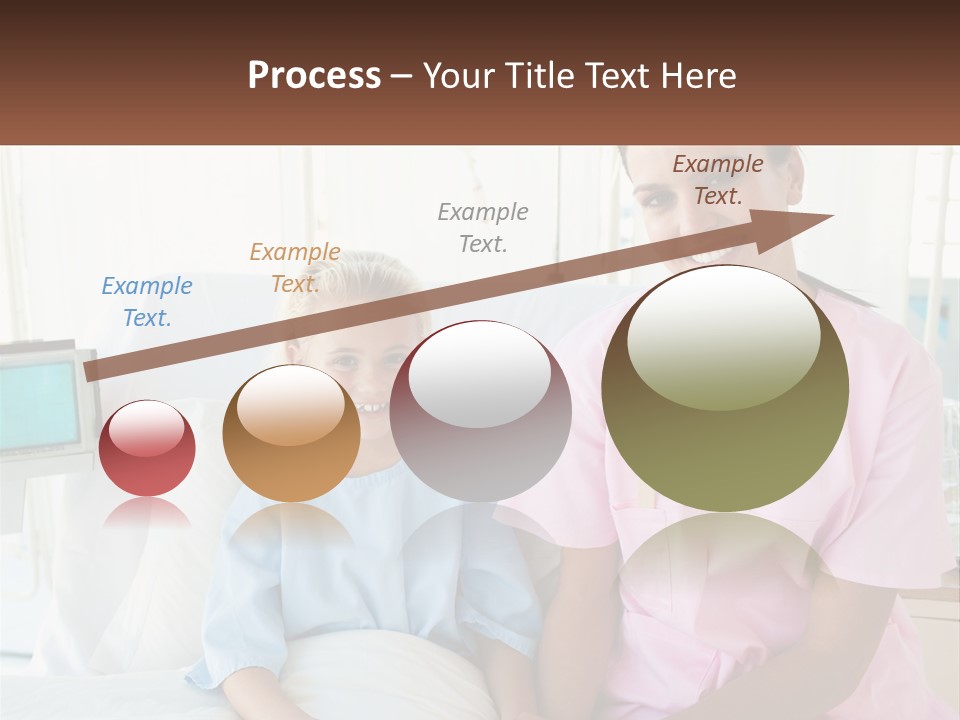 A Woman And A Little Girl Sitting On A Hospital Bed PowerPoint Template