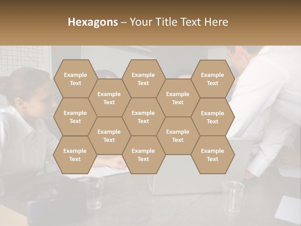 A Group Of People Sitting Around A Laptop Computer PowerPoint Template