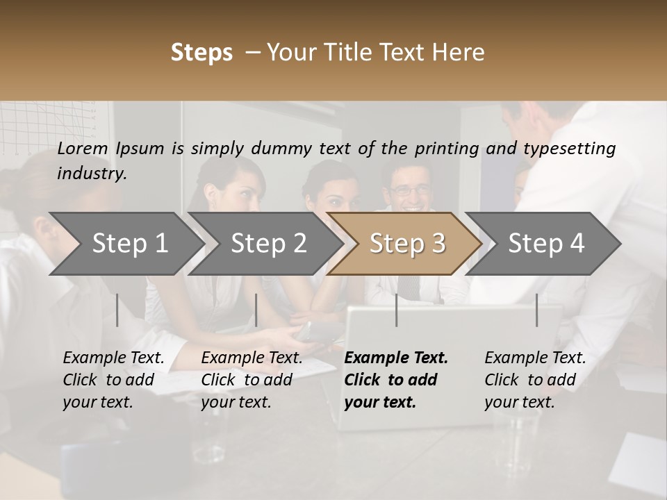 A Group Of People Sitting Around A Laptop Computer PowerPoint Template