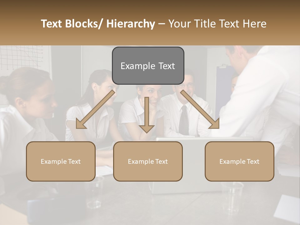 A Group Of People Sitting Around A Laptop Computer PowerPoint Template