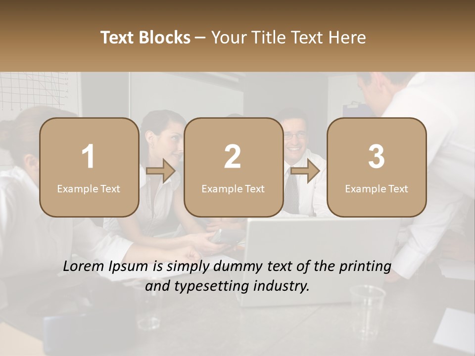 A Group Of People Sitting Around A Laptop Computer PowerPoint Template