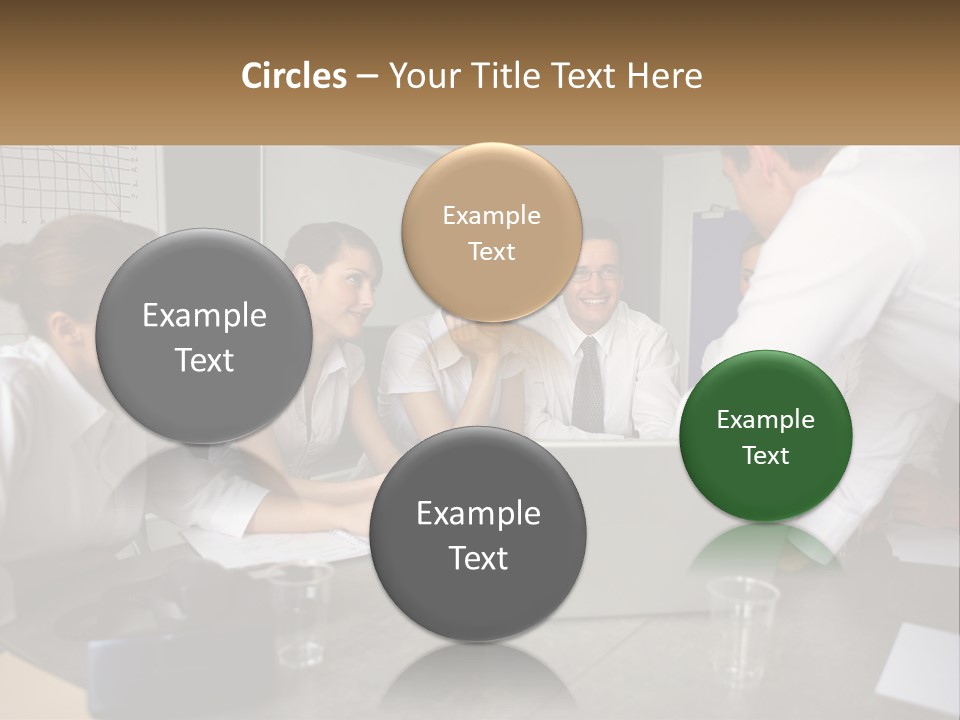 A Group Of People Sitting Around A Laptop Computer PowerPoint Template