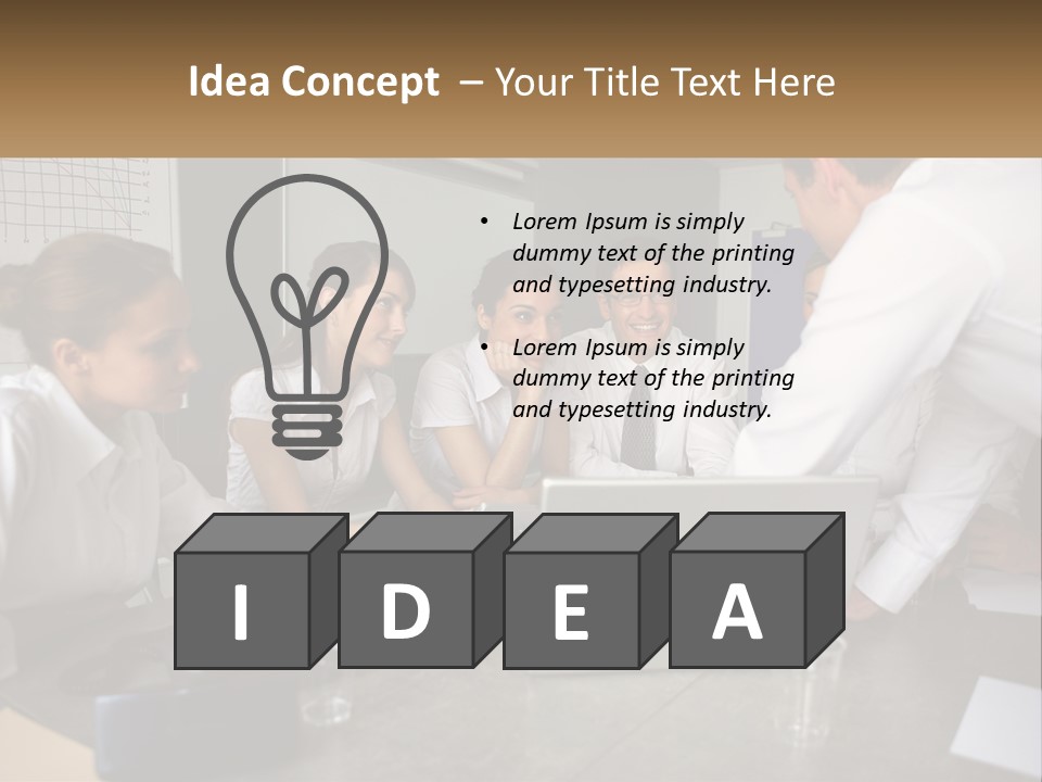 A Group Of People Sitting Around A Laptop Computer PowerPoint Template