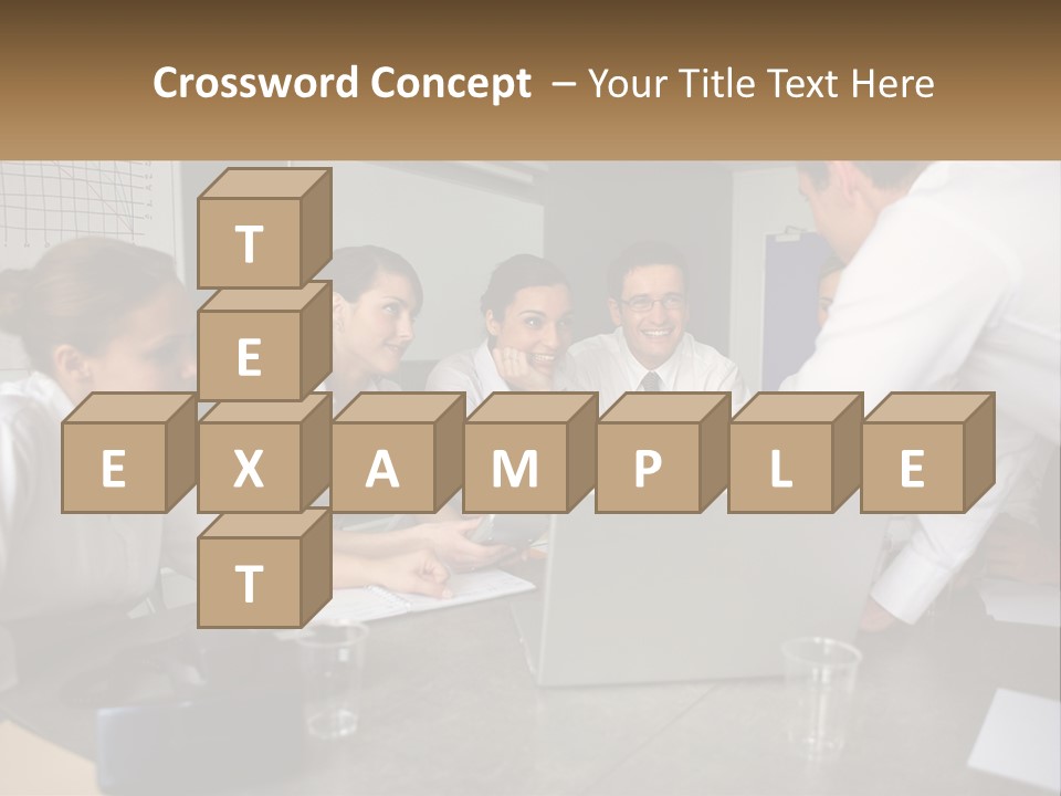 A Group Of People Sitting Around A Laptop Computer PowerPoint Template