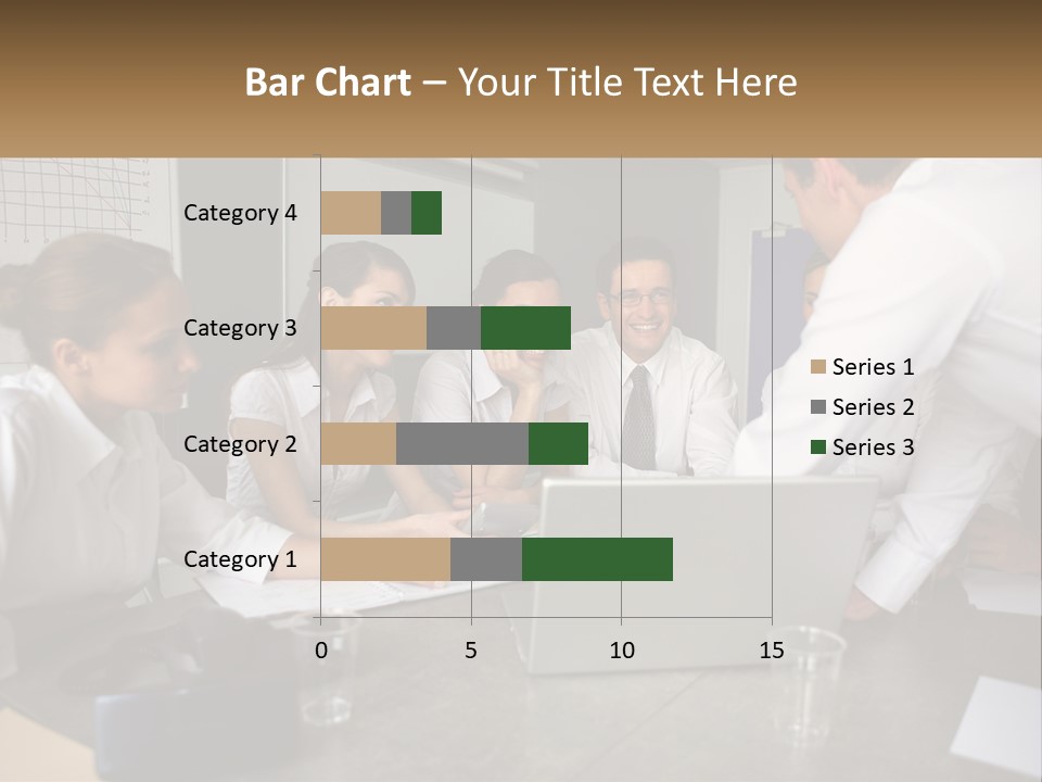 A Group Of People Sitting Around A Laptop Computer PowerPoint Template
