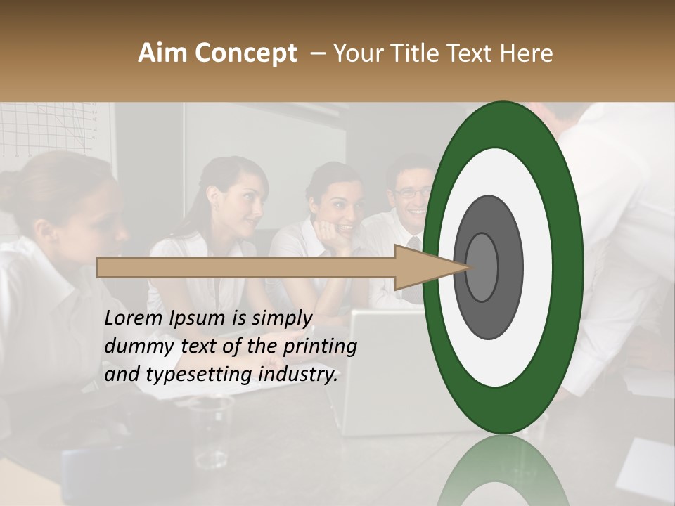 A Group Of People Sitting Around A Laptop Computer PowerPoint Template