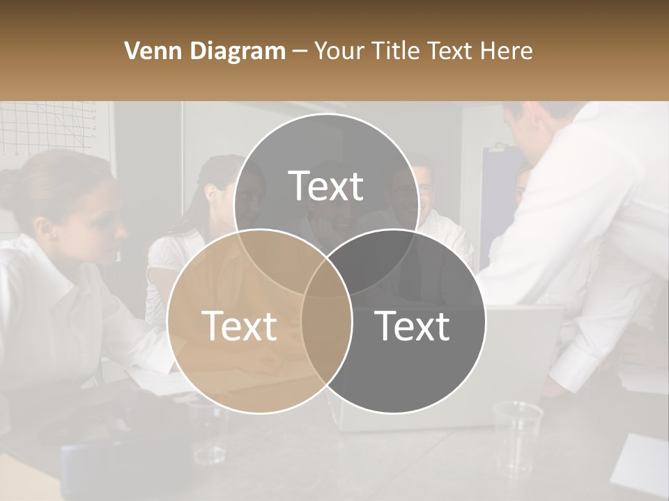 A Group Of People Sitting Around A Laptop Computer PowerPoint Template
