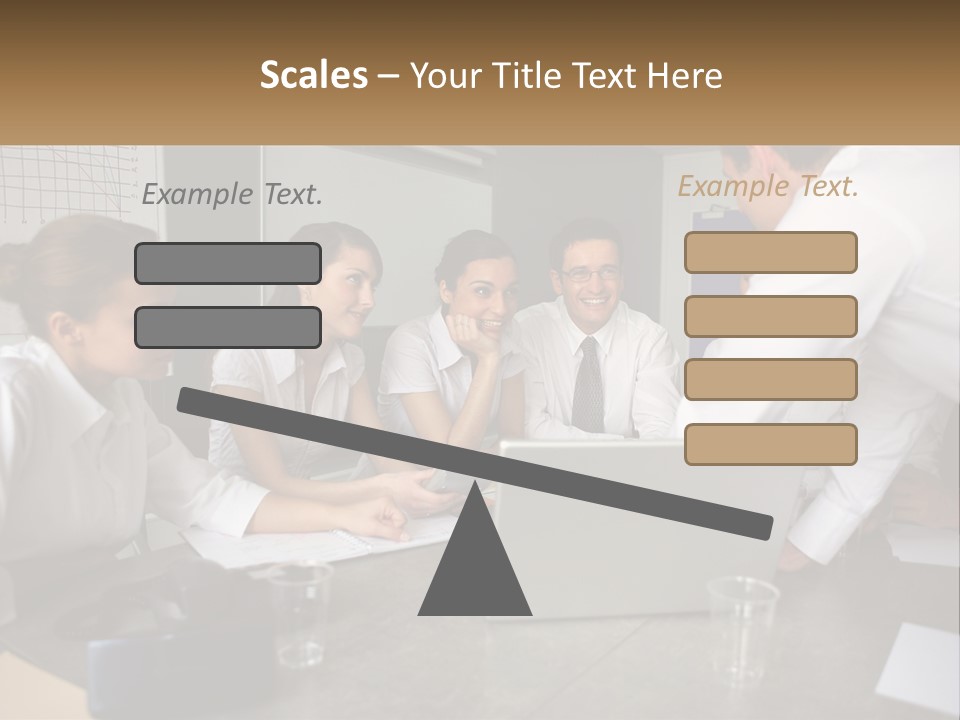A Group Of People Sitting Around A Laptop Computer PowerPoint Template