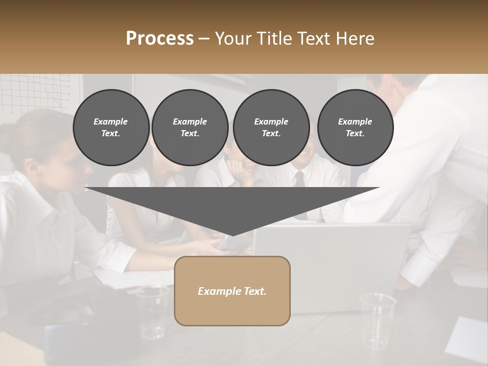 A Group Of People Sitting Around A Laptop Computer PowerPoint Template