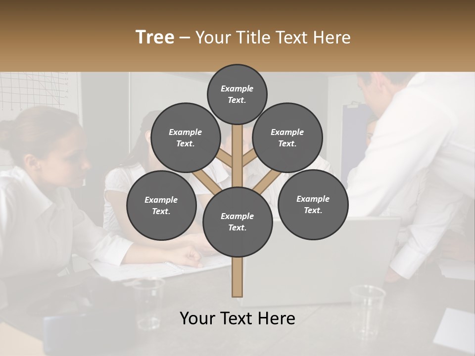 A Group Of People Sitting Around A Laptop Computer PowerPoint Template