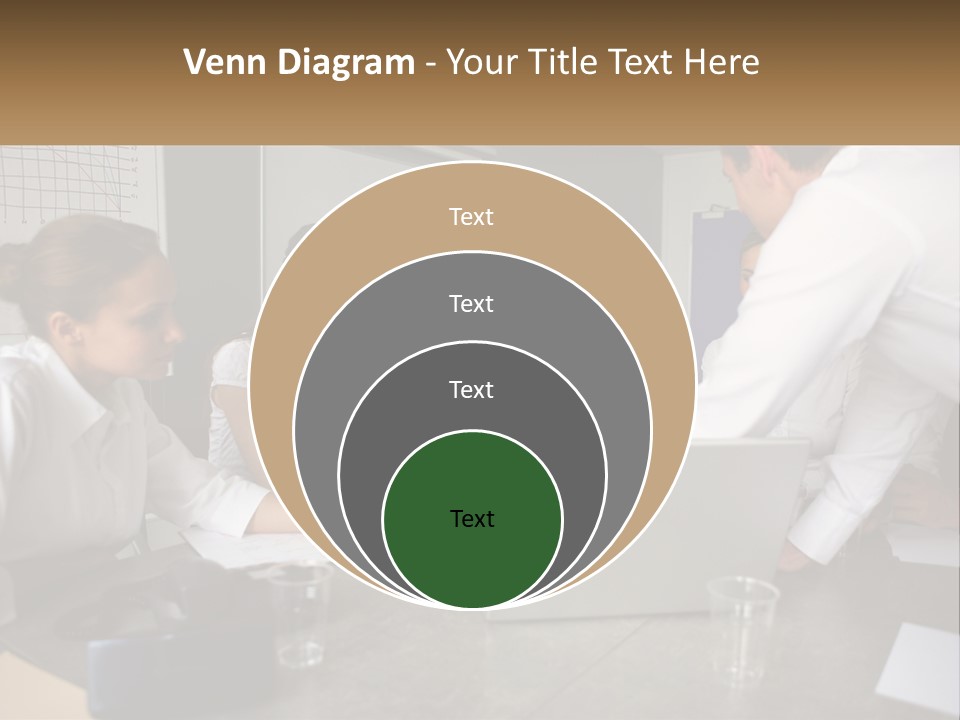 A Group Of People Sitting Around A Laptop Computer PowerPoint Template