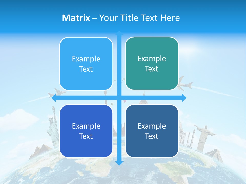 A Picture Of The World With A Lot Of Landmarks On It PowerPoint Template