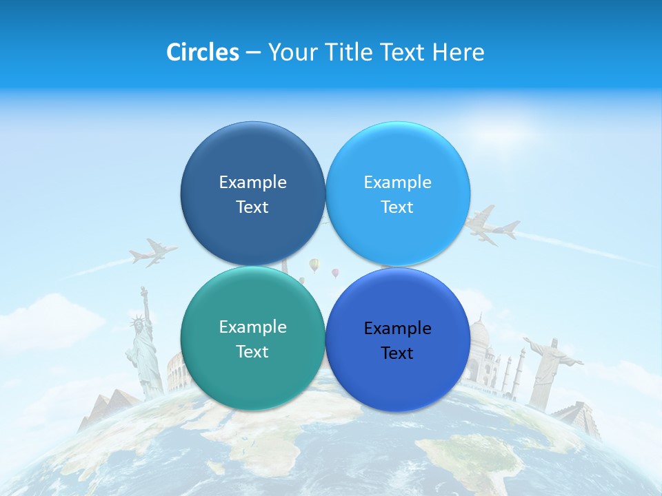 A Picture Of The World With A Lot Of Landmarks On It PowerPoint Template