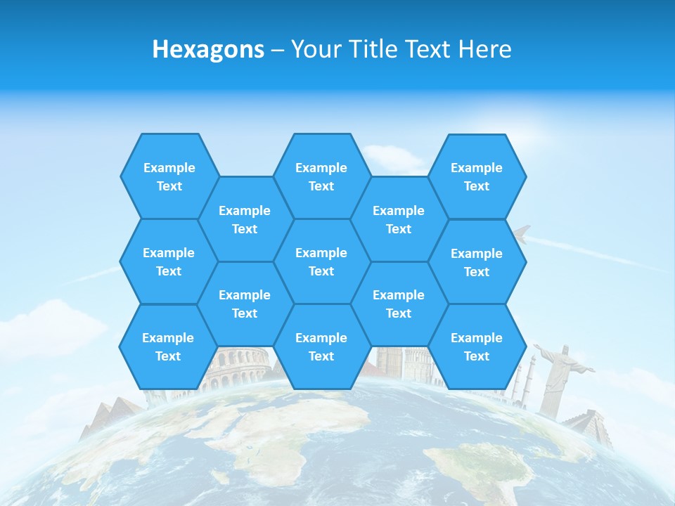 A Picture Of The World With A Lot Of Landmarks On It PowerPoint Template