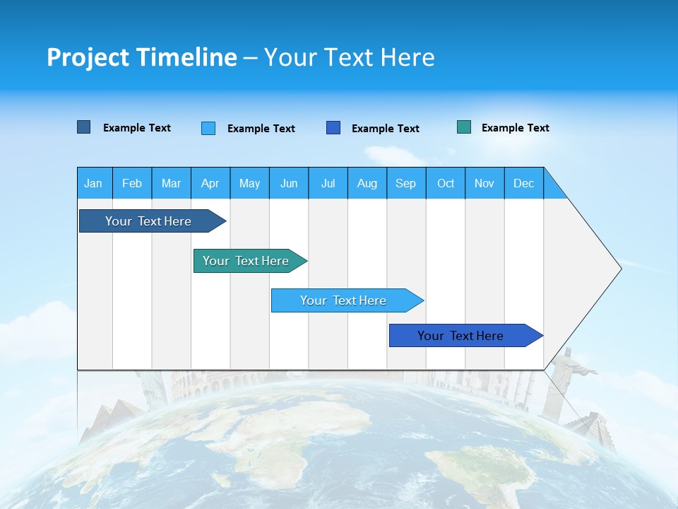 A Picture Of The World With A Lot Of Landmarks On It PowerPoint Template