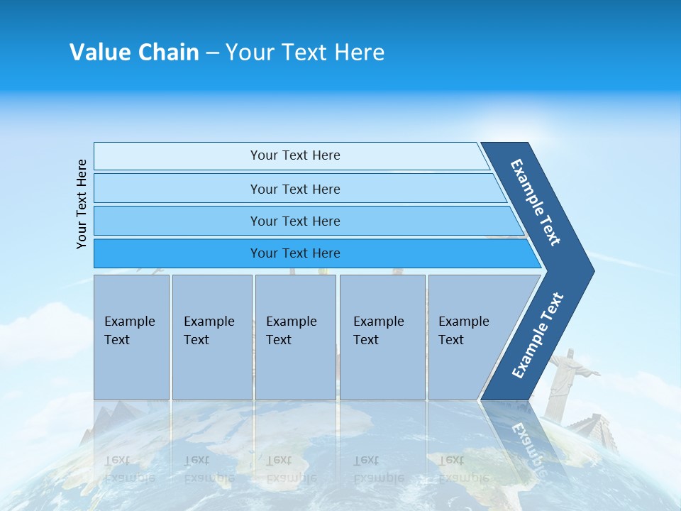 A Picture Of The World With A Lot Of Landmarks On It PowerPoint Template