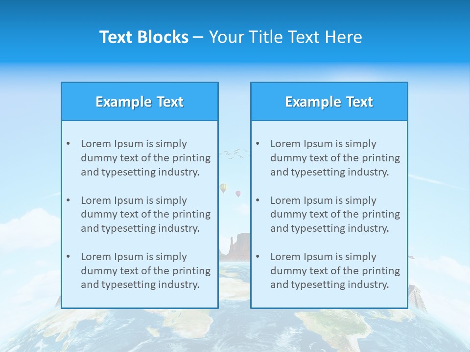 A Picture Of The World With A Lot Of Landmarks On It PowerPoint Template