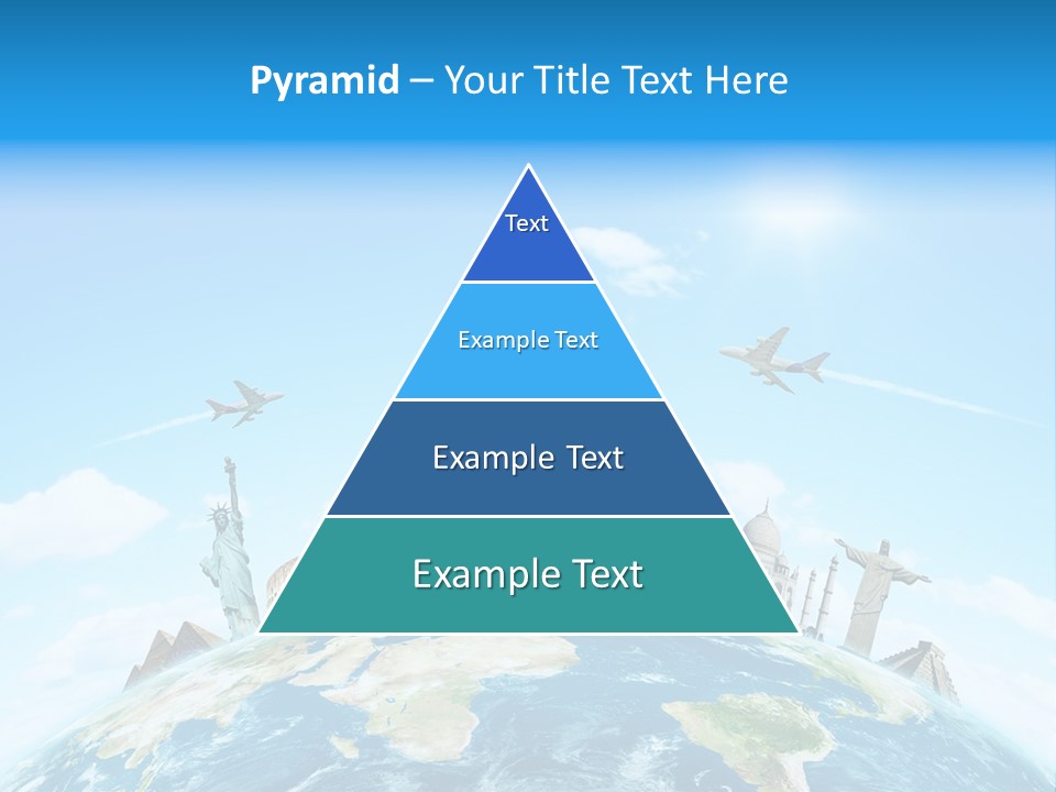 A Picture Of The World With A Lot Of Landmarks On It PowerPoint Template